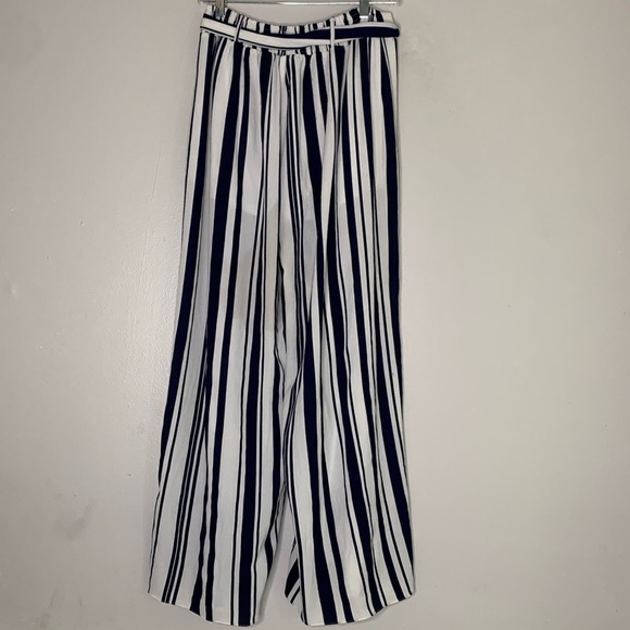 Love Navy & White Nautical Stripped Palazzo pants women’s medium - Picture 3 of 6